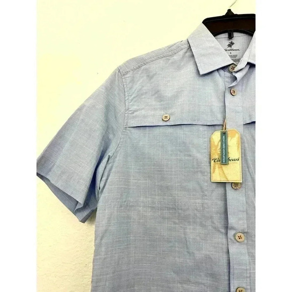 Light Blue Short Sleeve Shirt SMALL Mesh Lined Ventilation Men's NEW - Picture 6 of 9
